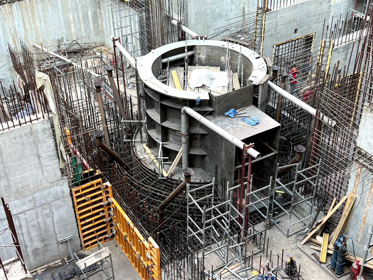 Облицовка бассейна выдержки, облицовка шахт реактора